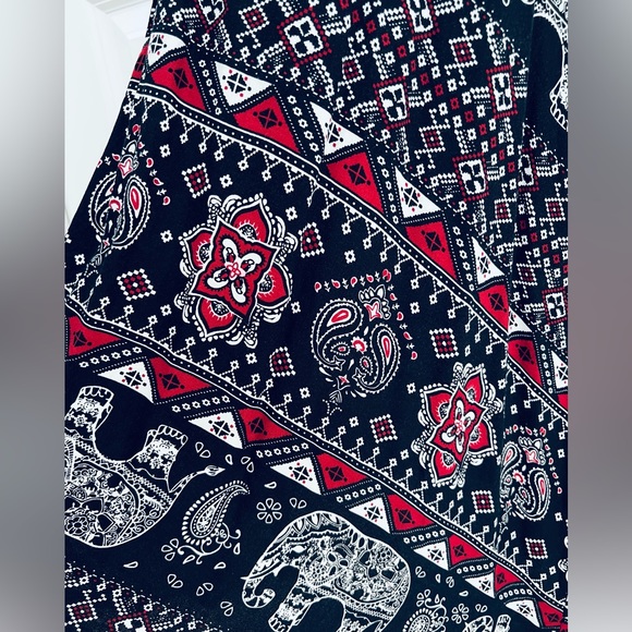 CLEARANCE Summer Spaghetti Strap Festival Elephant Print Mini Dress - Picture 2 of 4